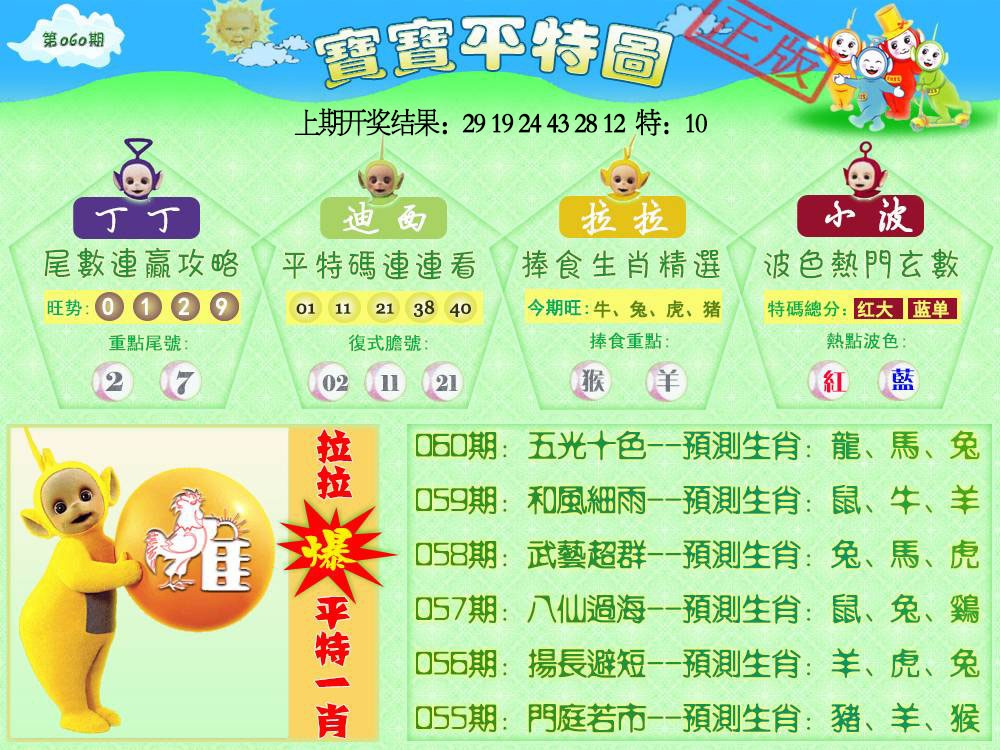 060期天线宝宝平特图[图]