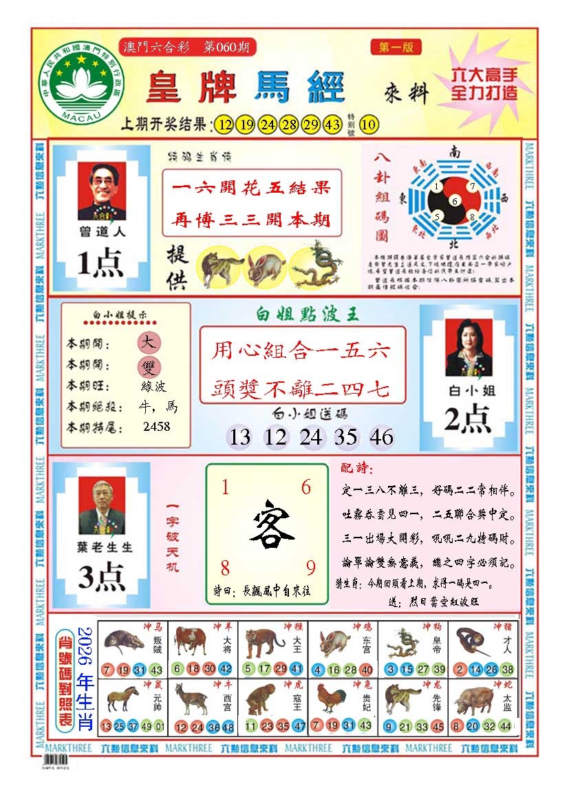 060期皇版马经A[图]