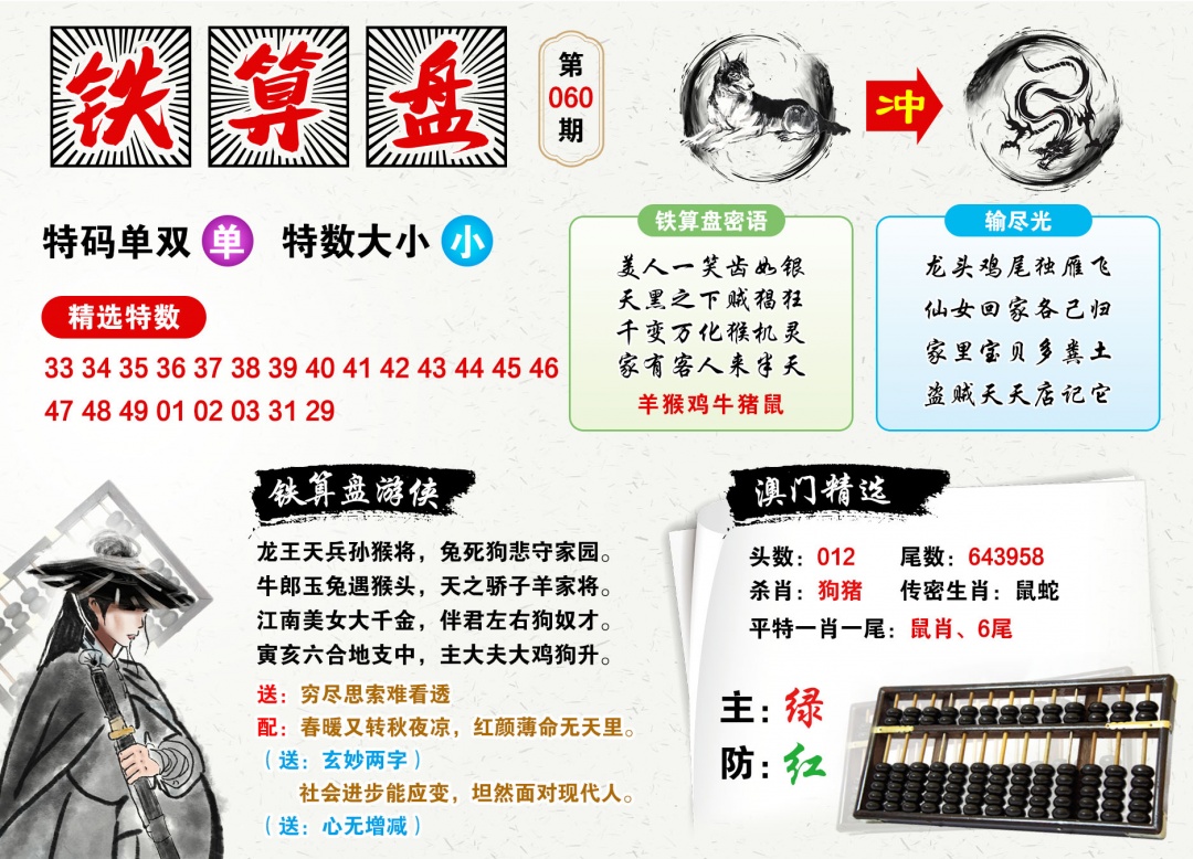060期澳门铁算盘[图]
