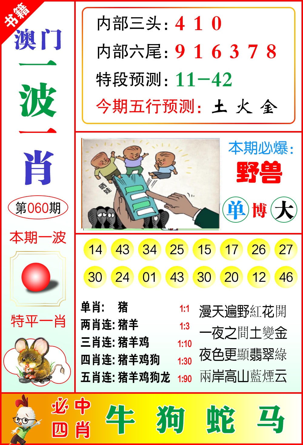 060期澳门一波一肖[图]