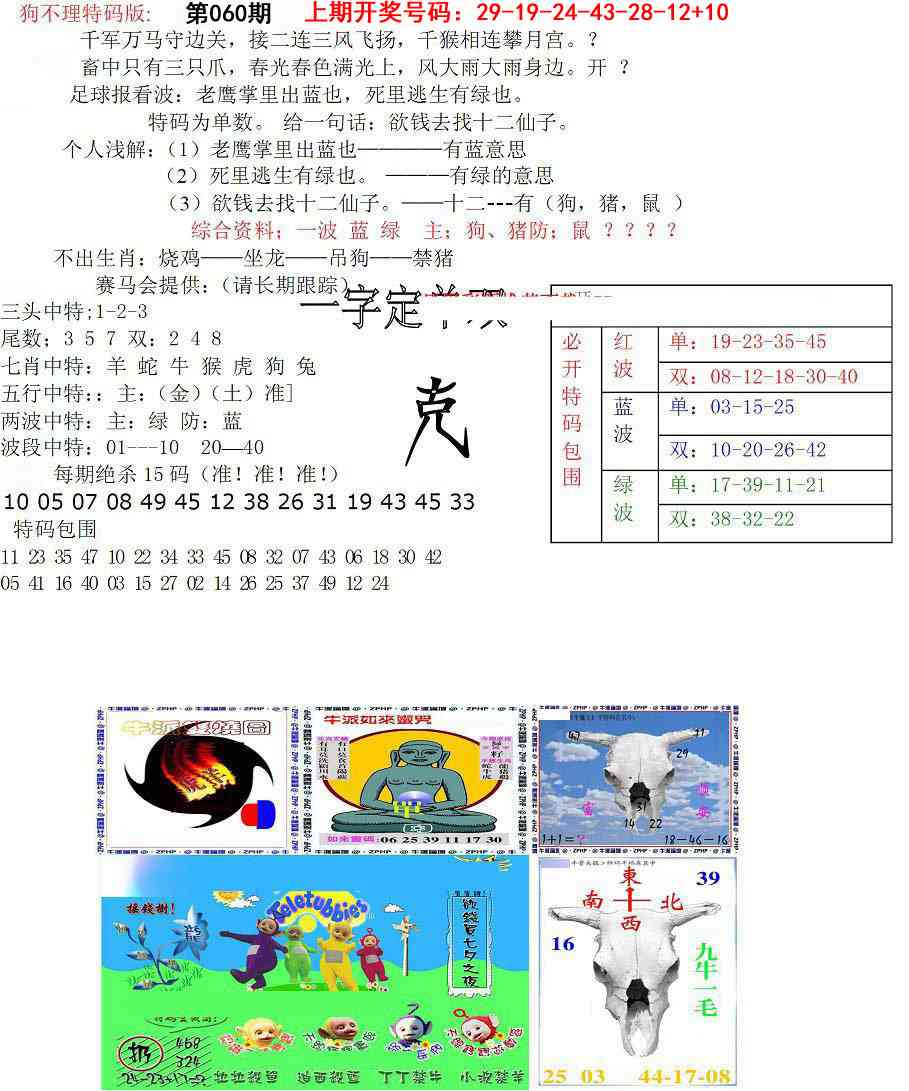 060期狗不理特码报[图]