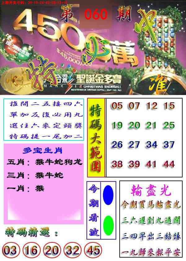 060期特必中[图]