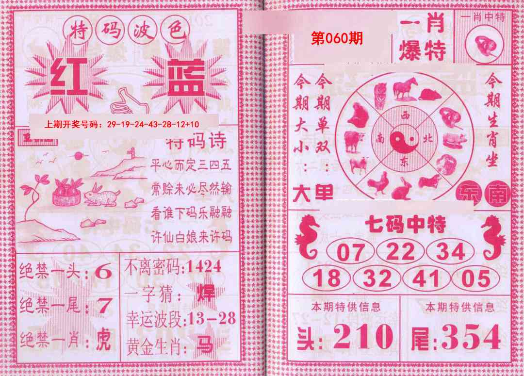 060期一肖爆特[图]