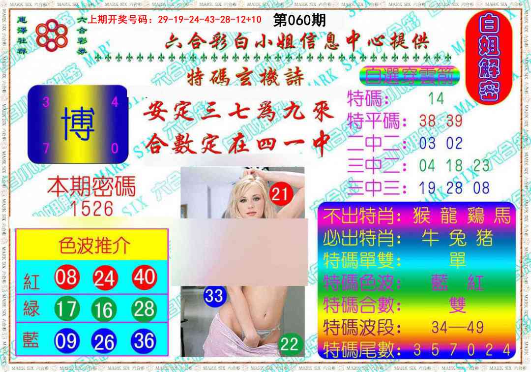 060期白姐解密[图]