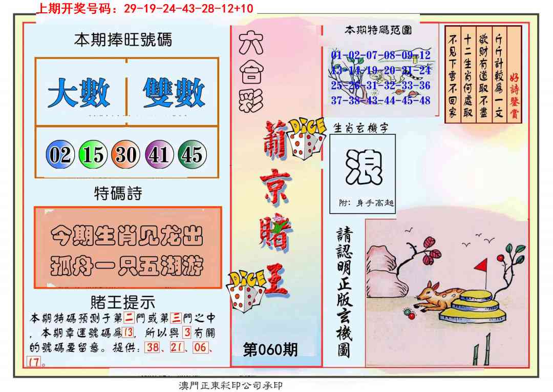 060期葡京赌王彩[图]