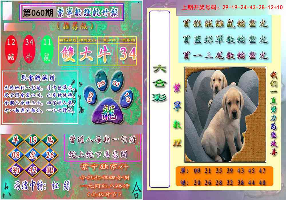 060期数理救世报[图]