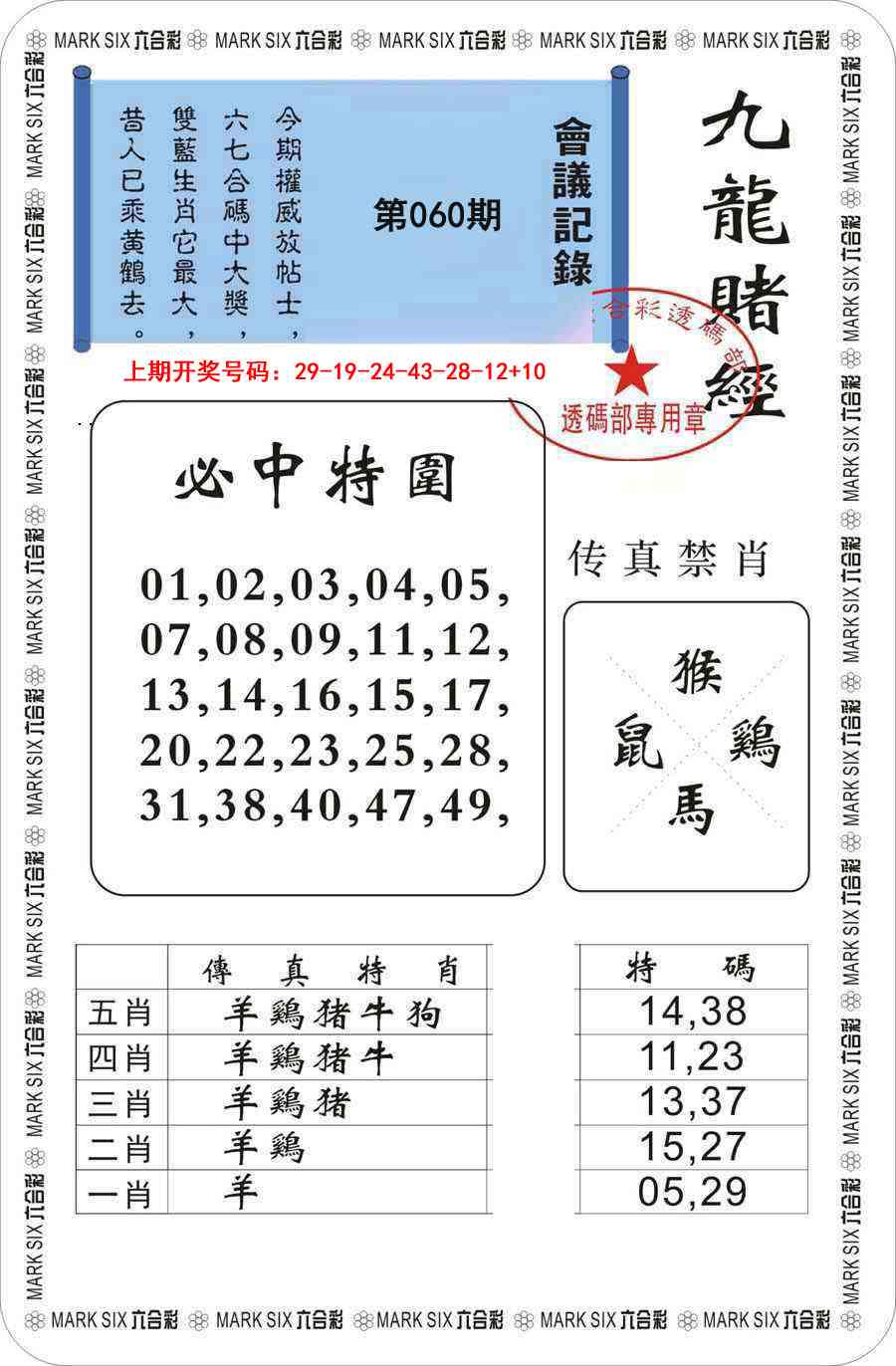 060期九龙赌经[图]
