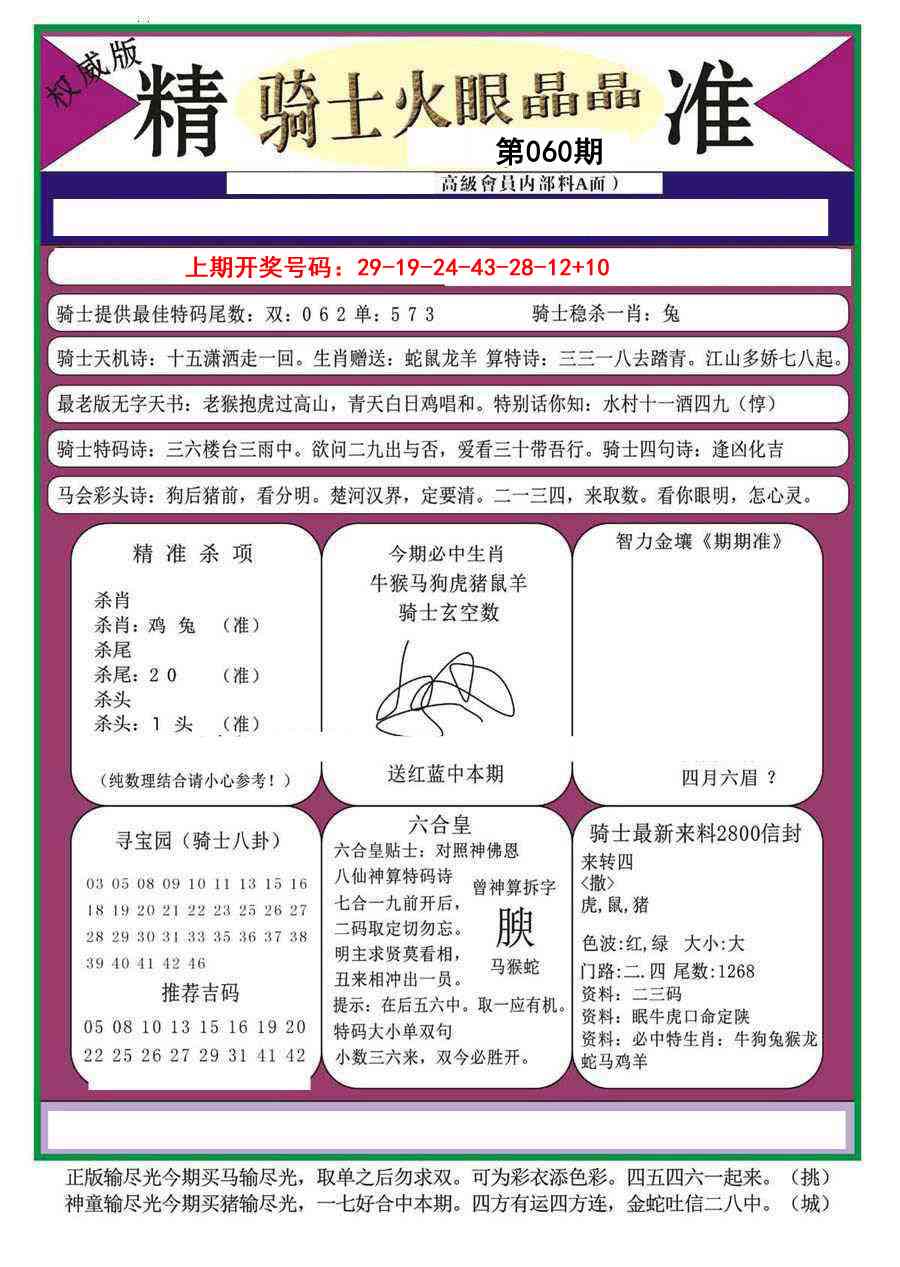 060期骑士火眼晶晶（正）[图]