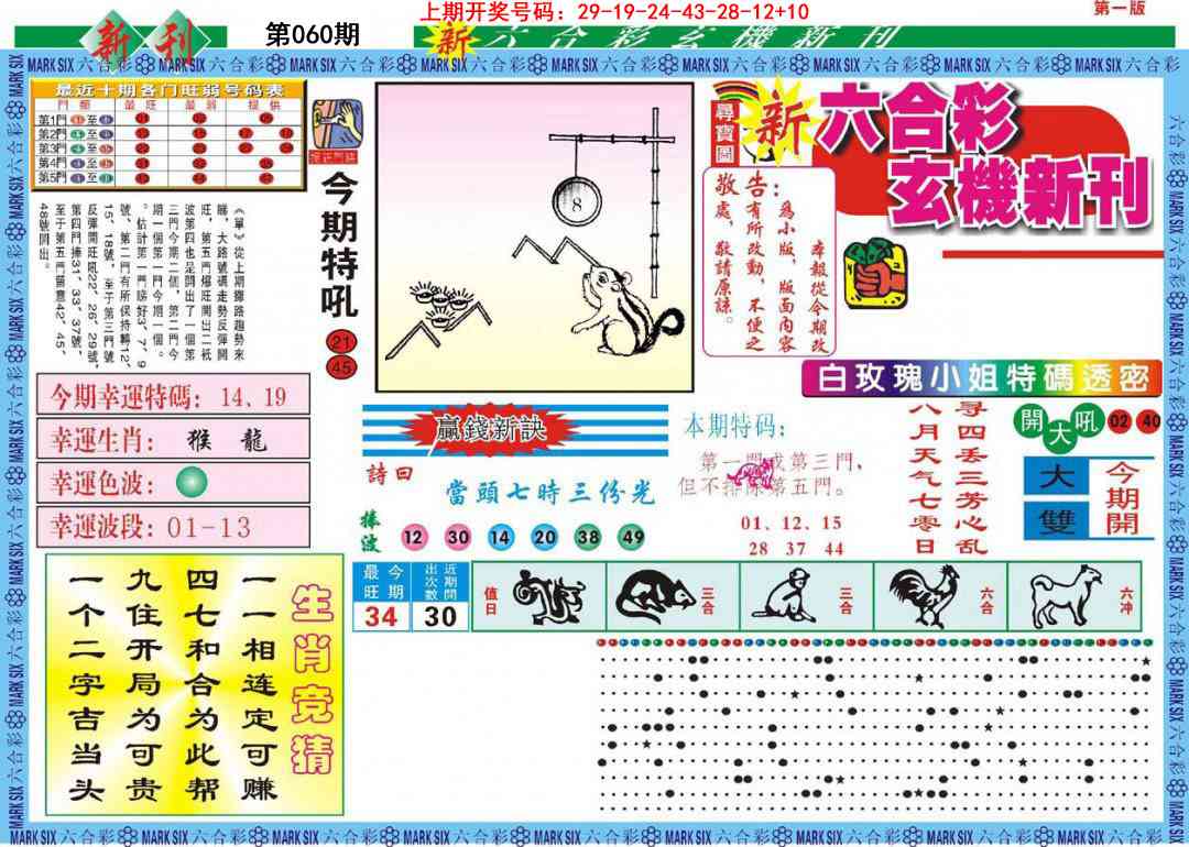 060期新六合彩特码新刊A[图]